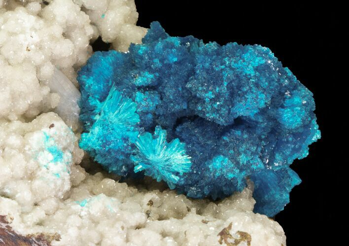 Huge, Wide Cavansite Cluster on Stilbite - India #64819